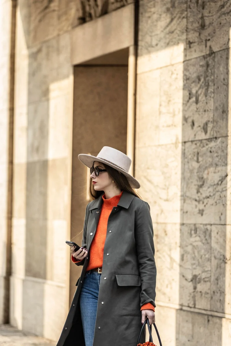 woman wearing handcrafted hat