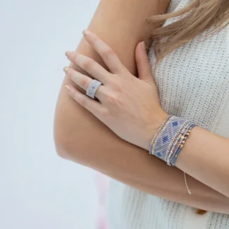 girl wearing a Miyuki Japanese Beads Ring