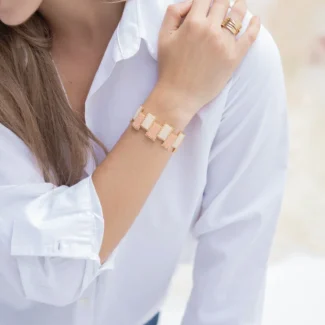 woman wearing Miyuki Japanese Bracelet